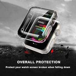 QIENGO Compatible with Apple Watch Band with Case