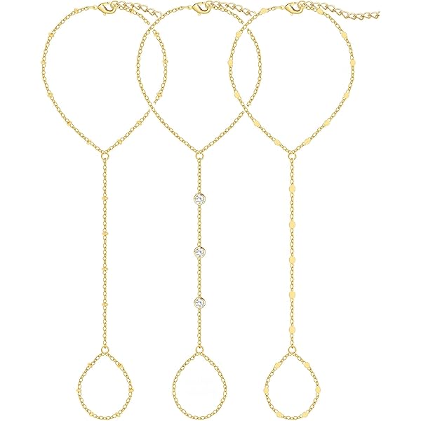 SmallRig Chunky Signet Ring Set, 14K Gold Plated Non-Tarnish Adjustable