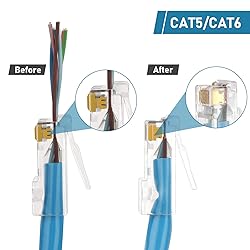 RJ45 Crimp Tool PassThrough,Cat7 Cat6A Cat6 Cat5e