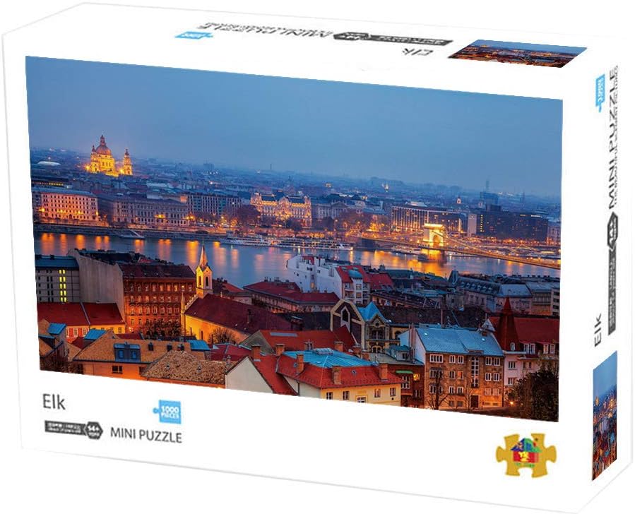 Mousmile Educational Toys Budapest of Hungary Landscape Jigsaw Puzzles 1000 Piece for Adult Kids,Wooden Puzzles,Simple DIY Art Wall Decoration,World Geography and Building (Budapest)