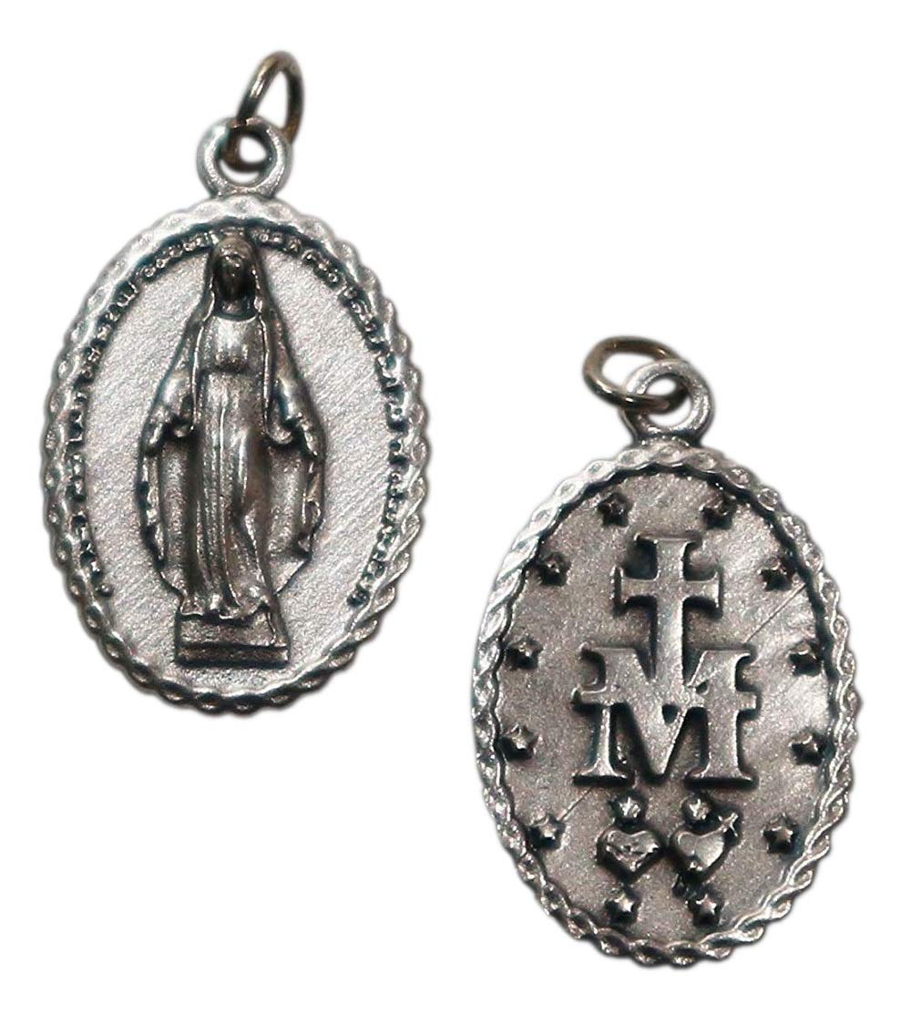 Eurofusioni Silver Plated Medal Miraculous Madonna - 10 pieces