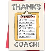 MOROLURU Thank You Coach Card, Ideal Basketball Soccer Volleyball Cheer Football Coach Retirement Birthday Gifts