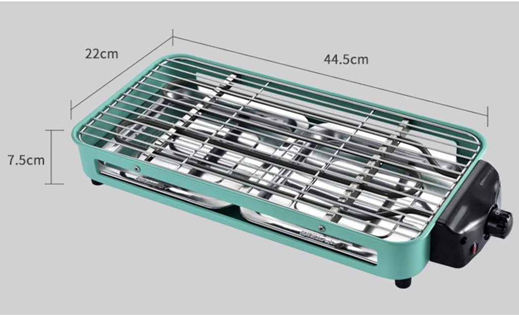 review Barbecue grill, electric grill, indoor and outdoor use, adjustable thermostat, removable drip tray and condiment rack, indoor smoke-free electric grill, fast heating and easy to clean high-power des