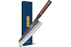 HOSHANHO 9 Inch Kiritsuke Chef Knife, Japanese Hand Forged 9 Layers 10Cr15CoMoV High Carbon Steel Ki...