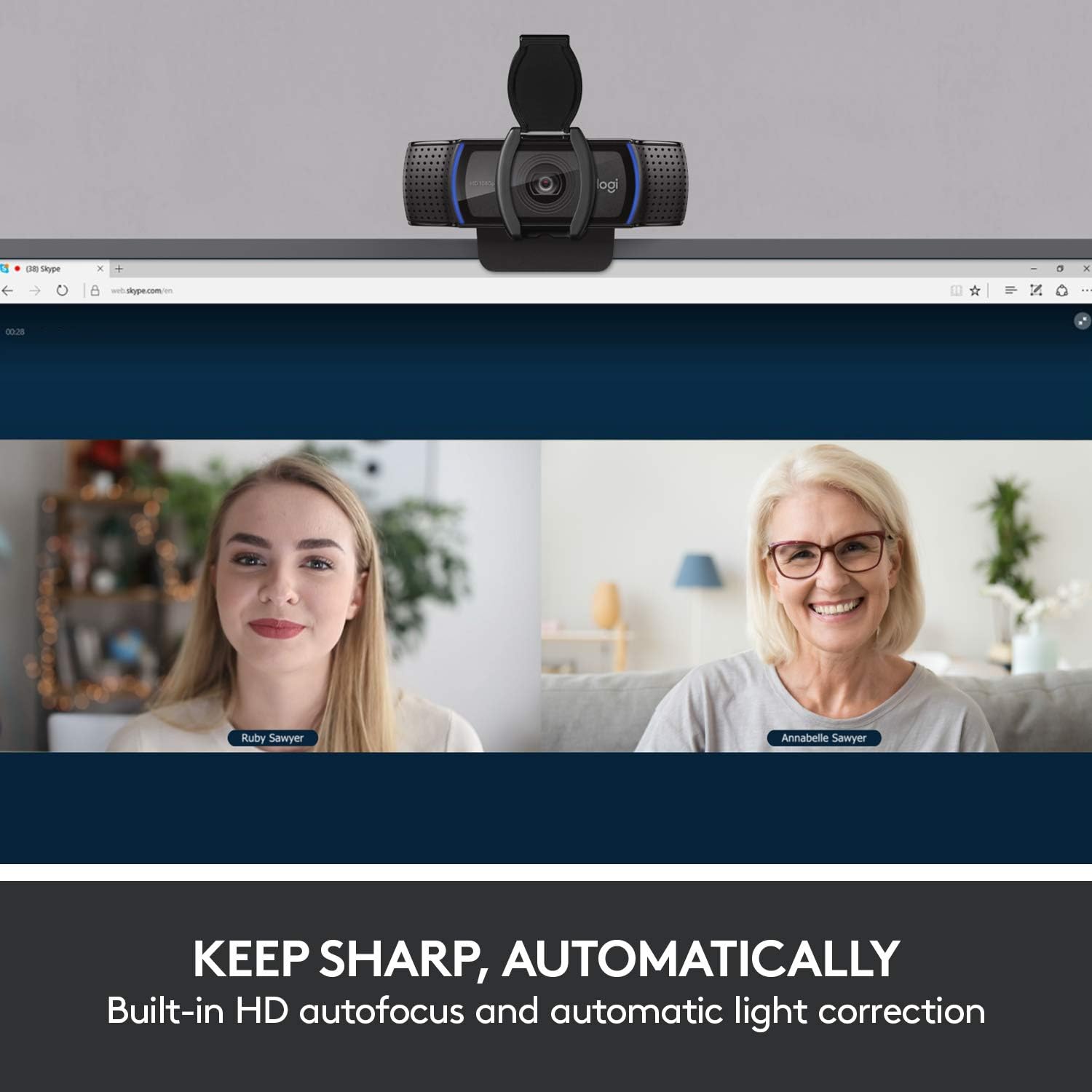 Logitech C920e Business Webcam, Compatible with  Fire TV Cube (2nd Generation): Computers & Accessories