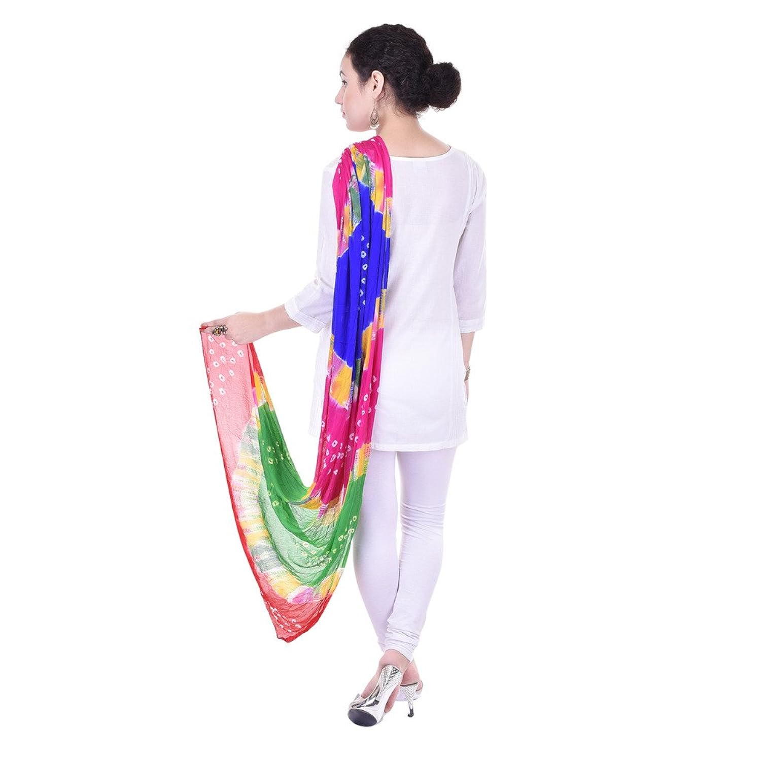 veera paridhaan women's printed dupatta (vp00059_multicolour_free size)