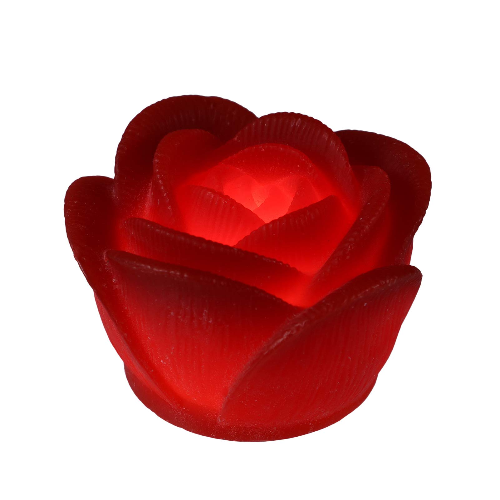 Uonlytech LED Candle Light Up Glowing Red Flower Head Candle Smokeless Candle Night Lamp Valentines Day Luminous for Men