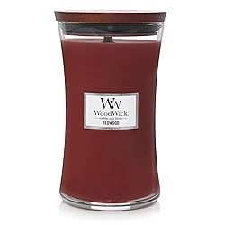 WoodWick Large Hourglass Candle, Redwood - Premium