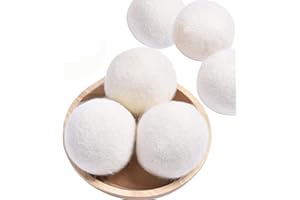 SUPA MODERN Organic Wool Dryer Balls XL,Handmade Laundry Dryer Balls Reusable Natural Fabric Softener, Dryer Sheets Alternative,100 Percent New Zealand Wool XL Dryer Ball,Reduce Wrinkles