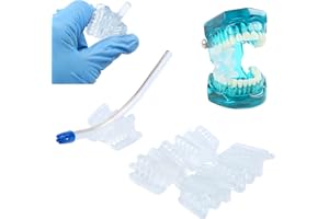 Aiocoid Dental Bite Block Oral Silicone Mouth Prop Retractors Professional Orthodontic Autoclavable Large and Small(12Pcs Transparent)