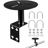 1Pcs Universal Strobe Light Mounting Bracket for Trucks Trailers | Beacon Light Mirror Bracket Mount with 2 U-Bolts, Corrosion-Resistant Warning Light Holder