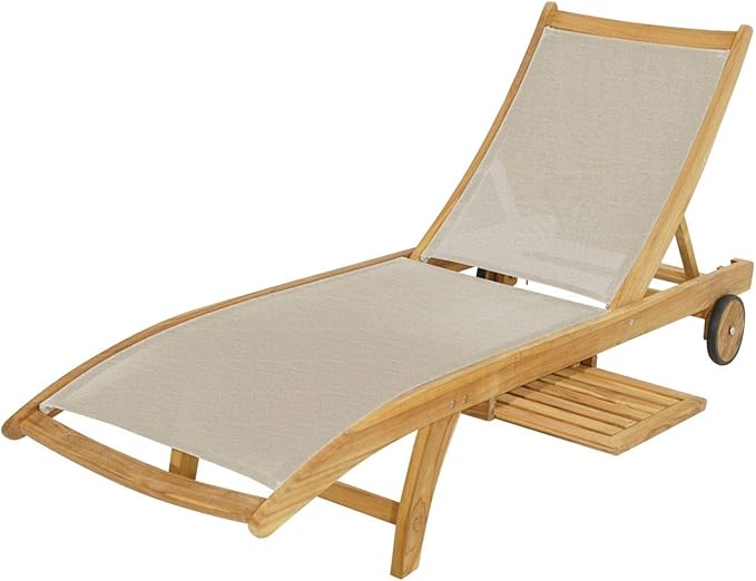 Chaise Longue En Teck