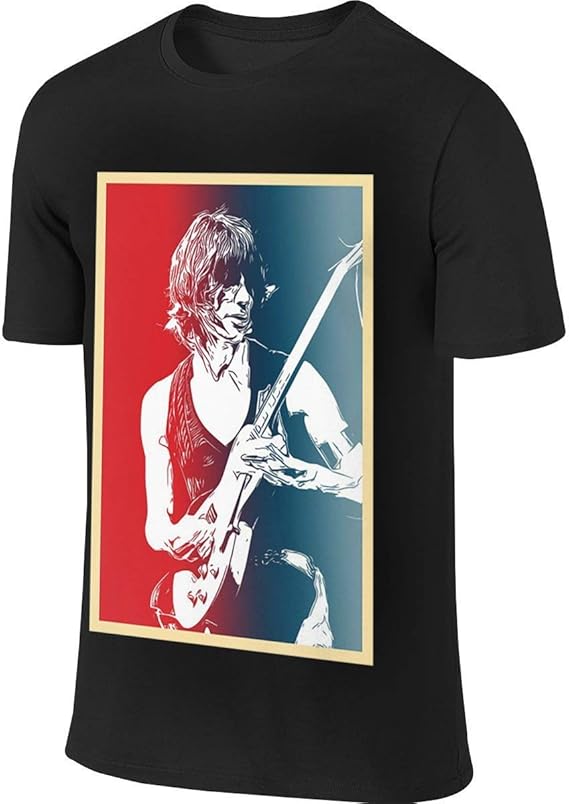 Amazon Co Jp Jeff Beck Printed Casual Men S Short Sleeve T Shirt Classic Shirts Black 服 ファッション小物
