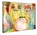 Large Canvas Print Wall Art – Bubblegum Girl – 40x30 Inch Abstract Canvas Picture Stretched On A Wooden Frame – Giclee Canvas Printing – Hanging Wall Deco Picture / e10860