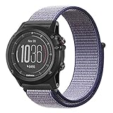 Fintie Band for Garmin Fenix 5X Plus/Fenix 3 HR Watch, Nylon Sport Loop Replacement Strap Bands with Adjustable Closure for Garmin Fenix 3/3 HR/5X/5X Plus Smartwatch - Midnight Blue