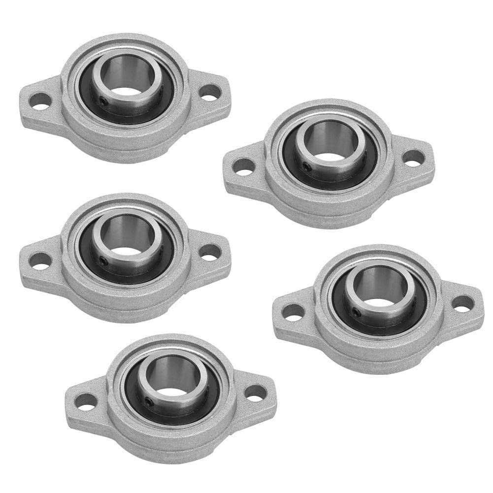 Pillow Block Bearing, Zinc Aluminum Alloy Self-Aligning Pillow Bearing for Machinery KFL Series, Conveyor Systems, Film Processing Machinery (KFL005(5pcs))