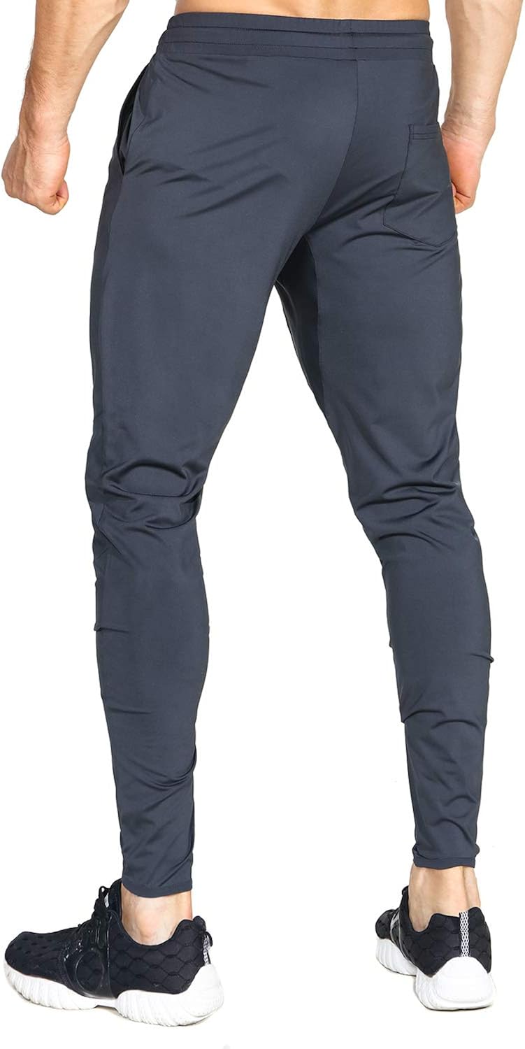 BROKIG Mens Lightweight Gym Jogger Pants, Men's Workout Sweatpants with Zip Pocket at  Men’s Clothing store