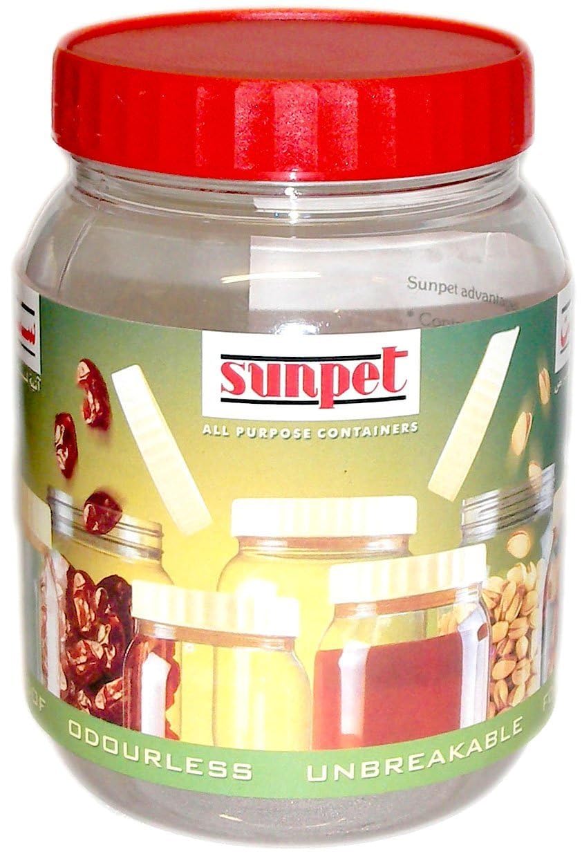 Sunpet J0500 Food Storage Canisters, Plastic, Red, 500 ml, Small, Pack of 3