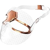 NEWKEY Wireless LED Face Mask Light Therapy, Silicone Red light therapy Mask for Wrinkles Skin Care at Home, Quick 10-Min Tre