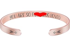 JoycuFF Bracelets for Women Christmas Birthday Thanksgiving Gifts to Mother Mummy Stainless Steel Cuff Bangle Meaningful Year Gifts to Mom