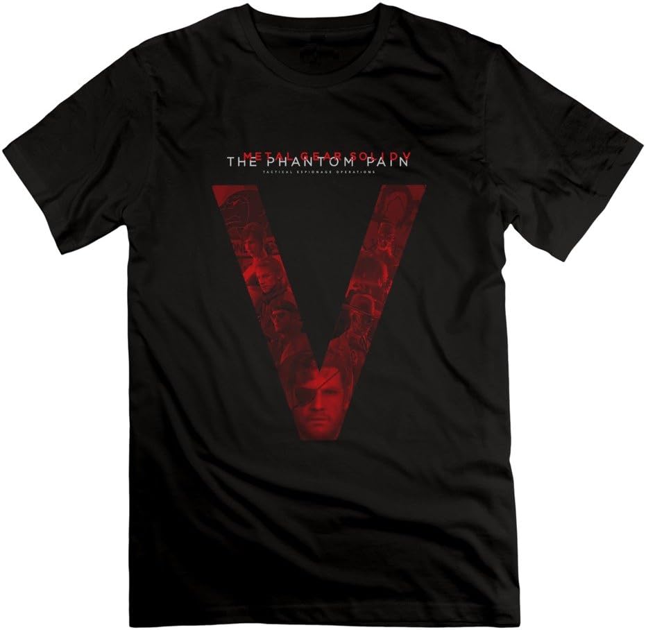 HEDONE Men's Metal Gear Solid V The Phantom Pain Logo T-Shirts Black