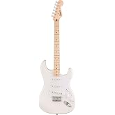 Squire Sonic Stratocaster HT Electric Guitar, Arctic White, Maple Fingerboard, White Pickguard