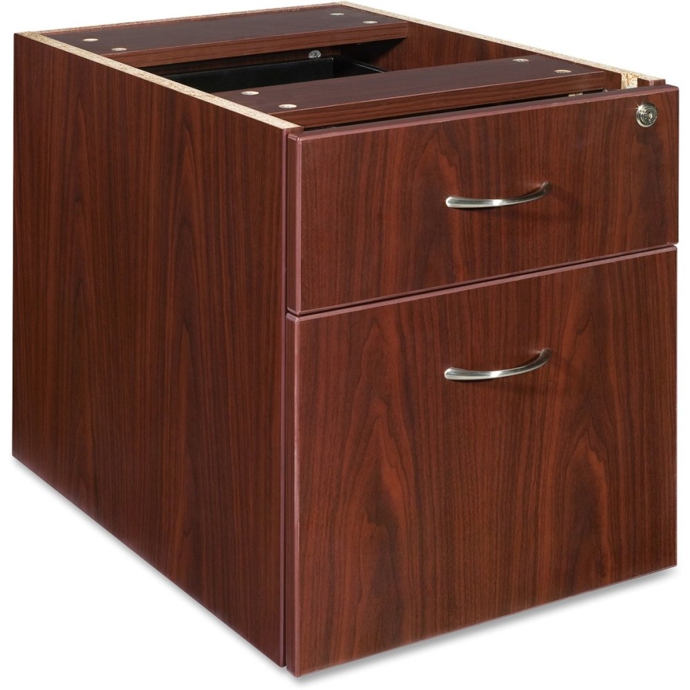 Photo 1 of ** DAMAGE MAJOR / FINAL SALE ***NO RETURNS**  Lorell Hanging Pedestal Furniture, Box/File, 16 by 22 by 21-Inch, Mahogany (LLR69398)