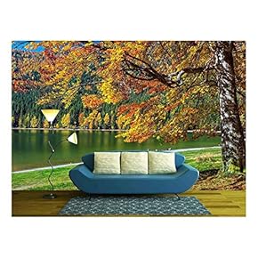 Autumn Forest Landscape and Famous Volcanic Lake in...