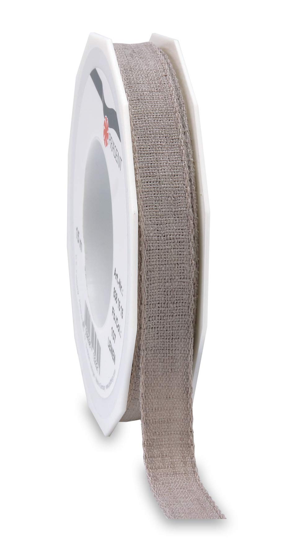 Präsent - Linen Ribbon Sandstone 15-M-roll 15 mm Width