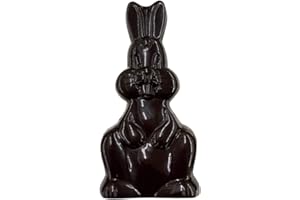 SWEET LUV Dark Chocolate Easter Bunny Candy | Sugar Free, Gluten & Dairy Free, Vegan Easter Chocolate Bunny Candy | Stevia Sweetened Keto, Solid Chocolate Easter Basket Candy Stuffer, Diabetic Candy, 4 oz