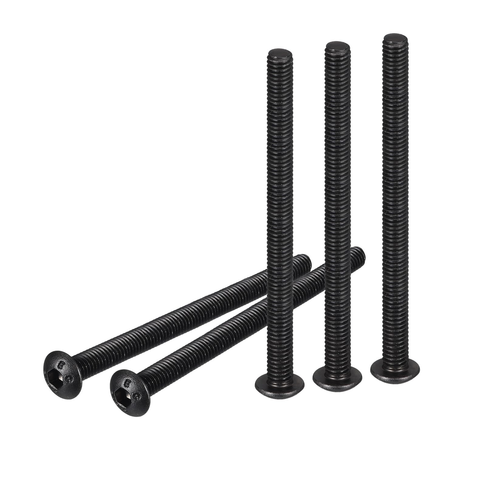 DTGN M3-0.5x40mm Button Head Socket Cap Screws - 50Pack - Good for Machine - Carbon Steel Black Oxide - Hex Drive Full Thread Fasteners — image 1