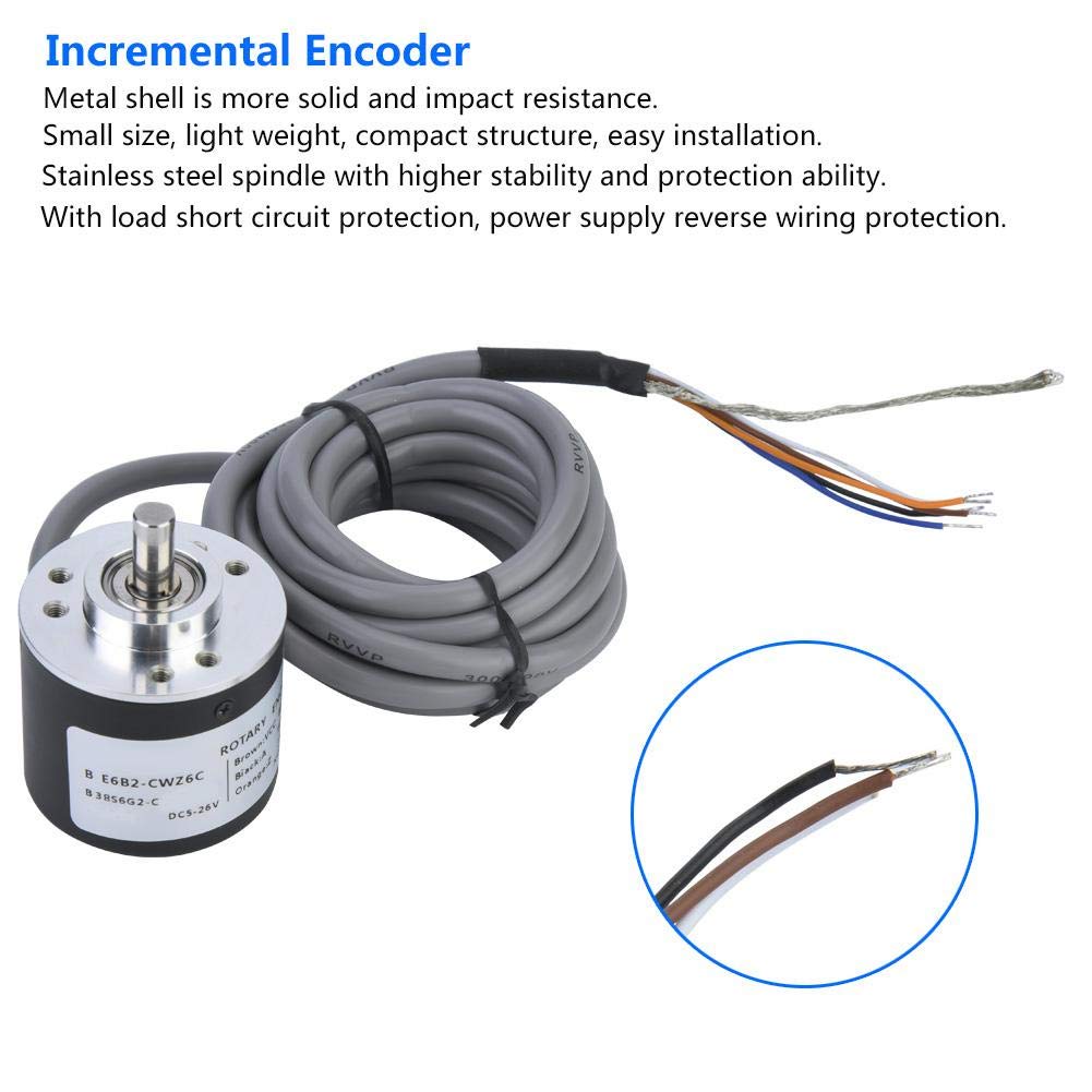 600P/R E6B2CWZ6C 38mm Diameter NPN OpenCollector Output ABZ 3 Phase