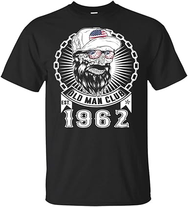 Amazon Com Men S Old Man Club Born In 1962 Funny Birthday Gift