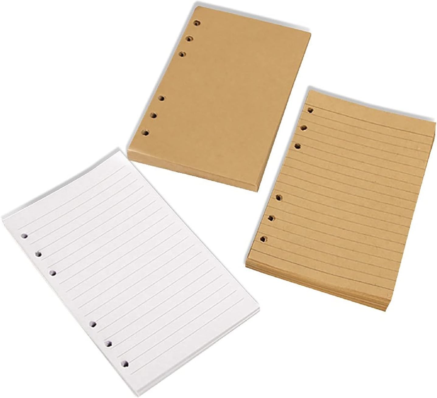 Amazon Zhi Jin A6システム手帳 リフィル 詰め替え用紙 メモ帳リフィル ミニ A6サイズ リフィル 無地 ミニ6穴 ビジネス手帳 日記帳 メモ帳 システム手帳用リフィル 文房具 オフィス用品