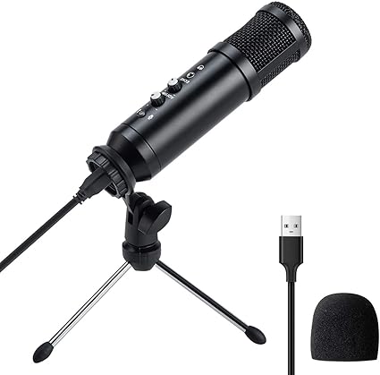 Amazon Com Usb Microphone Runnly Condenser Gaming Microphone With Tripod Stand Recording Microphone For Recording Vocals Podcasting Streaming Gaming Compatible With Mac Laptop Windows Computer Home Audio Theater