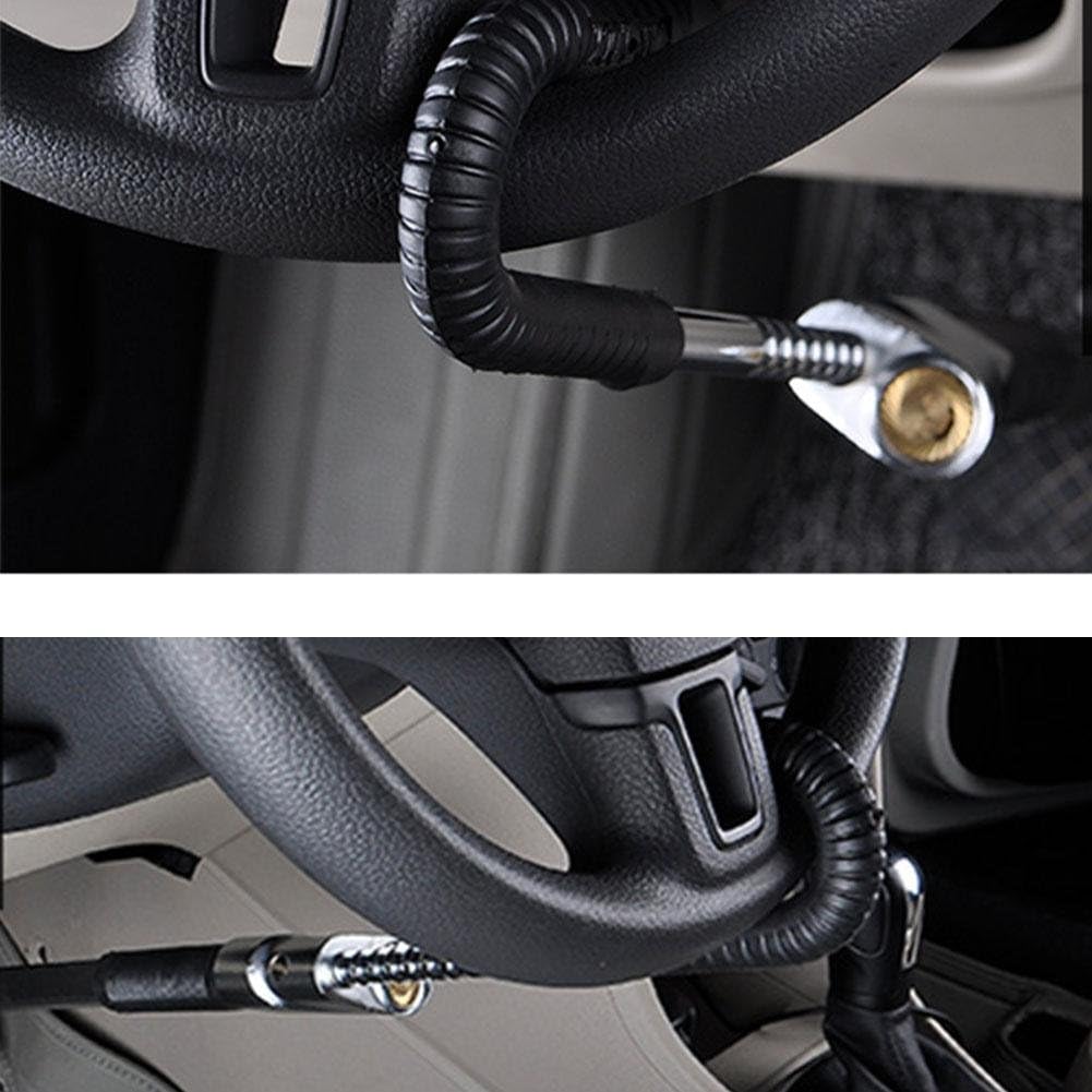 black NACHEN Car Steering Wheel Lock Brake Clutch Retractable Security