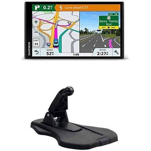 Garmin DriveSmart 51 NA LMT-S with Lifetime Maps+Garmin Portable Friction Dashboard Mount