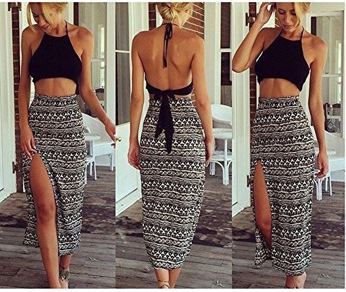 crop top and skirt casual