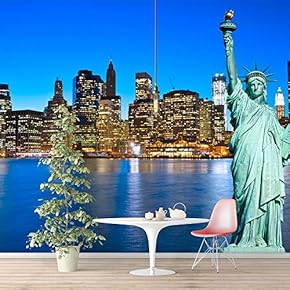 Wall Murals for Bedroom Brooklyn Bridgeand Newyork City Large Removable Wallpaper Peel and Stick Wall Stickers - 66x96 inches