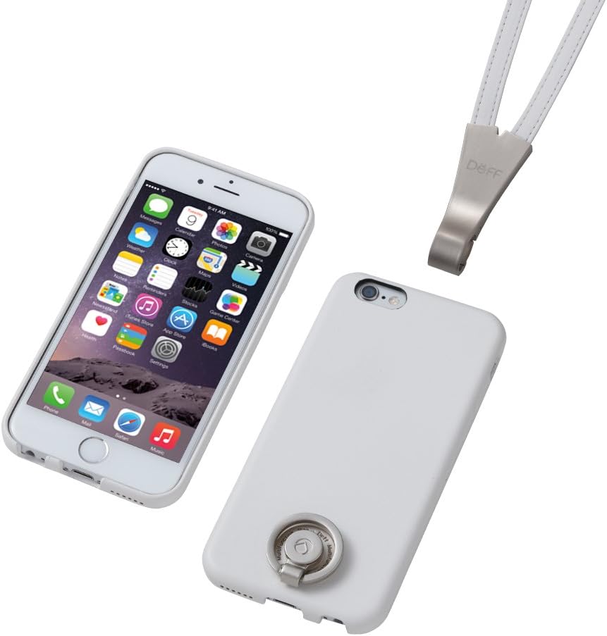 Deff Special PU Leather Ring Type Case and Stand for iPhone 6 (White)