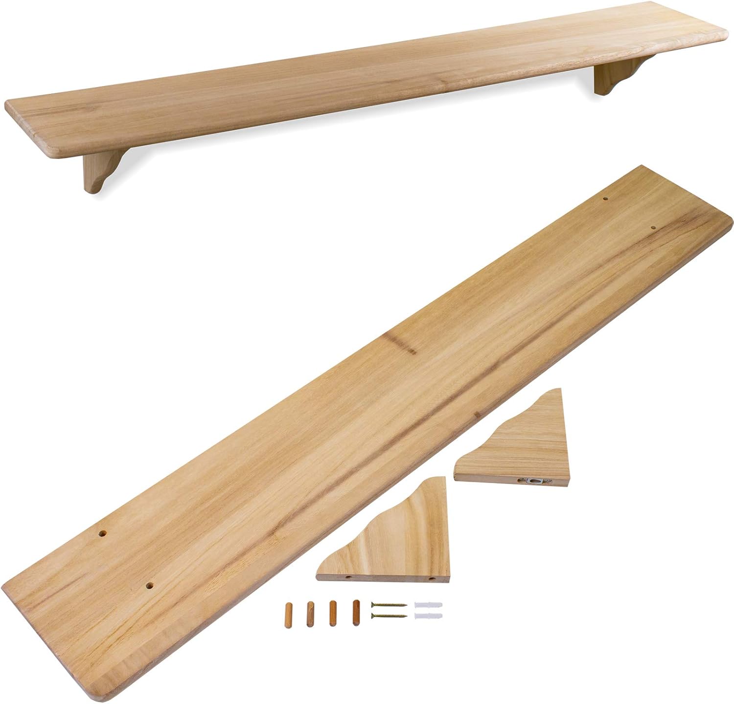 Marko Storage Solutions 16mm Natural Wood Wooden Shelf Storage Wall