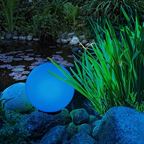 Kugelleuchte 50 cm Ø | weiße Gartenlampe, Außenleuchte, schöne Deko für Innen & Außen, Gartenbeleuchtung, Gartenkugel… – Bild 6