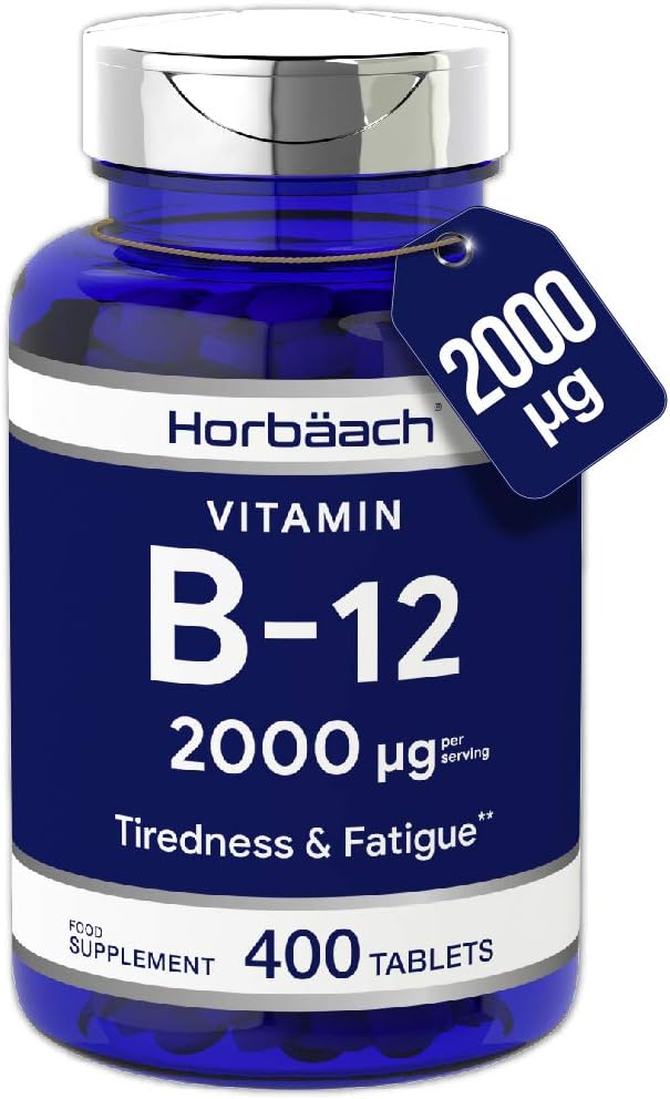 Vitamin B12 2000mcg 400 Tablets Reduction of Tiredness & Fatigue