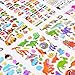 Sinceroduct Stickers 1700+ for Kids,Reward Stickers Variety Pack,3D Puffy Stickers,Scrapbooking,Bullet Journals,Stickers for Adult,32 xDesign Styles Including 3D Heart,Face,Star,Fish...Christmas Festi