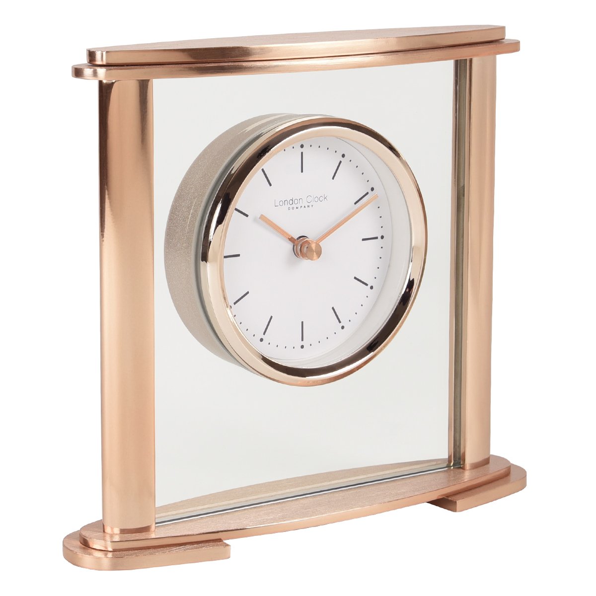 London Clock Oval Rose Gold Mantel Clock, 16 x 17.5 x 4.5cm Amazon.co