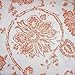 jinchan French Door Curtain for Door Winow Paisley Scroll Printed Linen Glass Door Curtain 72 inch Long Door Panel Rod Pocket Light Filtering Door Drape Tieback Included 1 Panel Terra on Beige