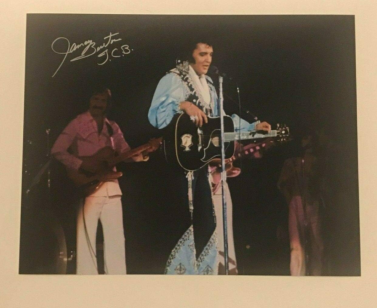 James Burton Elvis Signed Autograph 11x14 Photo Elvis Presley Tcb