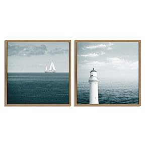 signwin 2 Piece Framed Canvas Wall Art Sailboat...