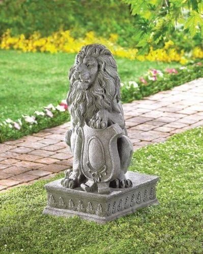 Lion Estate Welcome Driveway Entrance Statue Outdoor Statuary Garden Patio Art