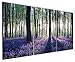 Gardenia Art - Purple Flowers between Woods Canvas Prints Modern Wall Art Paintings Flower Sea Scenery Artwork for Room Decoration,16X24 inch,Stretched and Framed